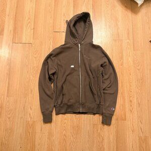 Champion Reverse Weave Brown Full Zip Hoodie